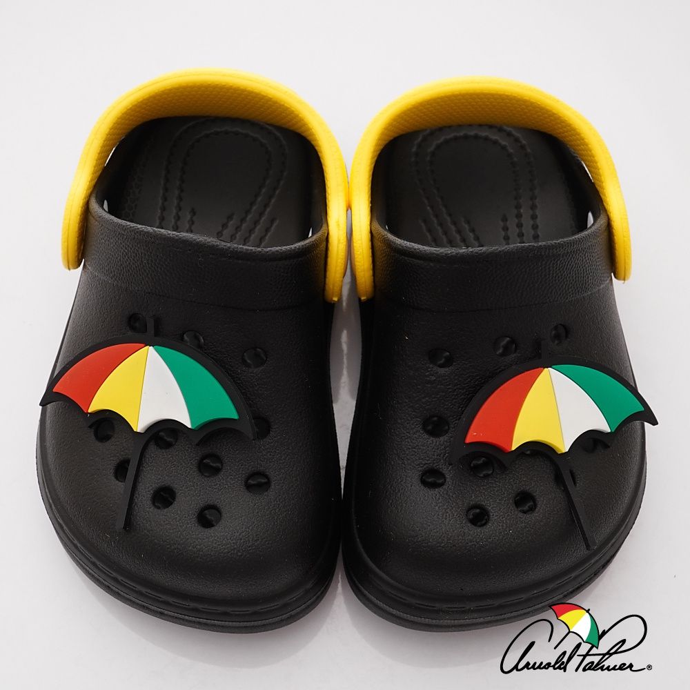 Arnold Palmer 雨傘牌 - 布希懶人拖鞋(小童段)-拖鞋款-黑色