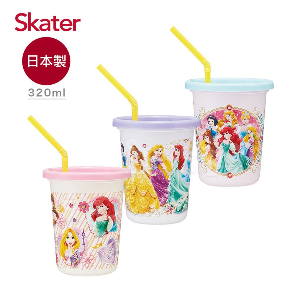 日本 SKATER - 日本製3入水杯(320ml)-迪士尼公主Dream