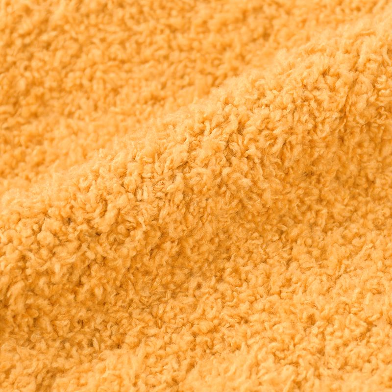 akachan honpo - 毛茸茸尖尖針織帽-芥末黃色