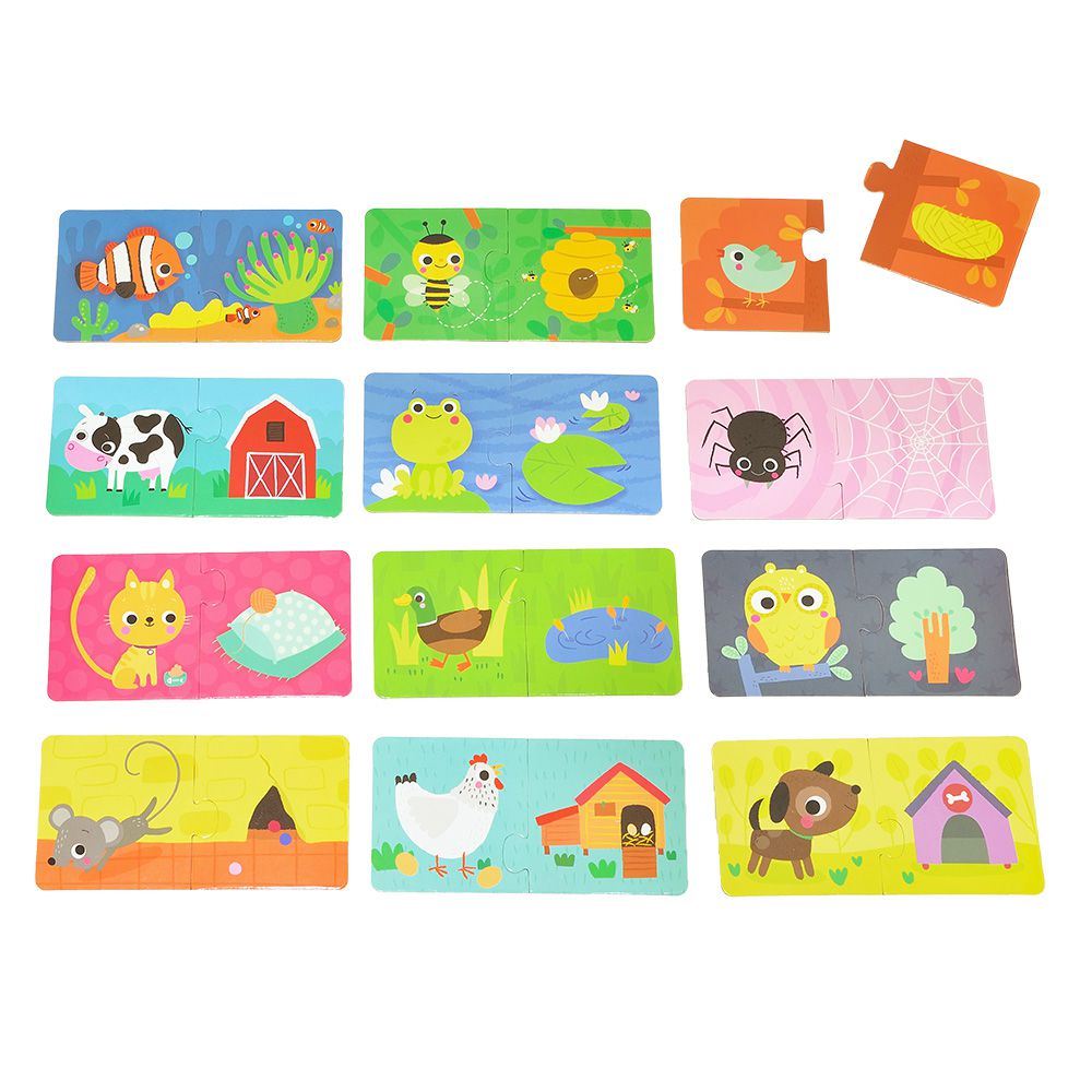 西班牙 APLI - 二分之一拼圖-動物小窩