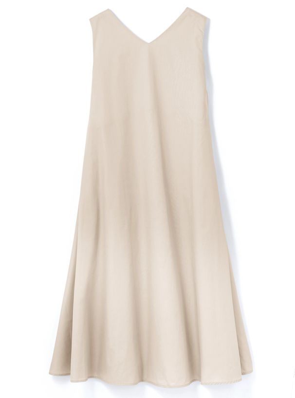 日本 GRL - 聯名款 極簡清爽V領無袖洋裝-簡約黑