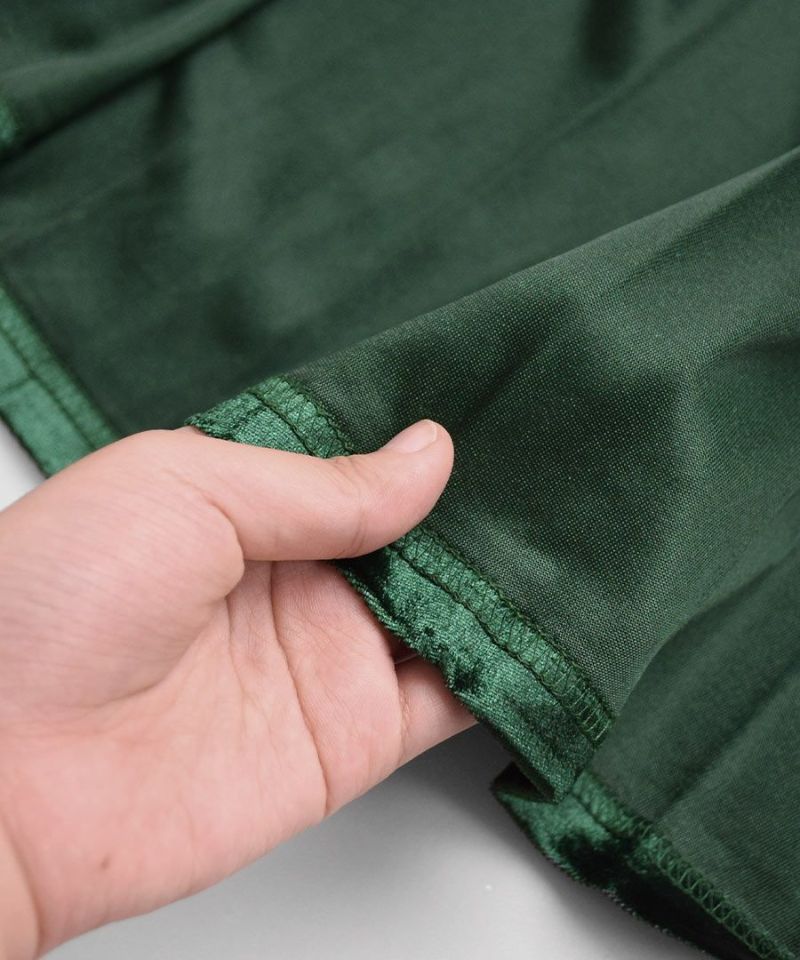 日本 zootie - 優雅光澤感百褶長裙-深墨綠