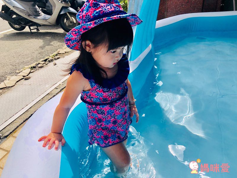 德國Playshoes - 抗UV防曬兒童連身泳裝-復古波點裙