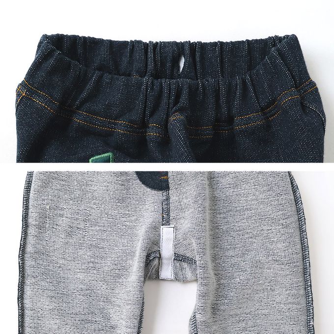 日本 ZOOLAND - 水果樂園 水果屁屁舒適牛仔長褲-香蕉