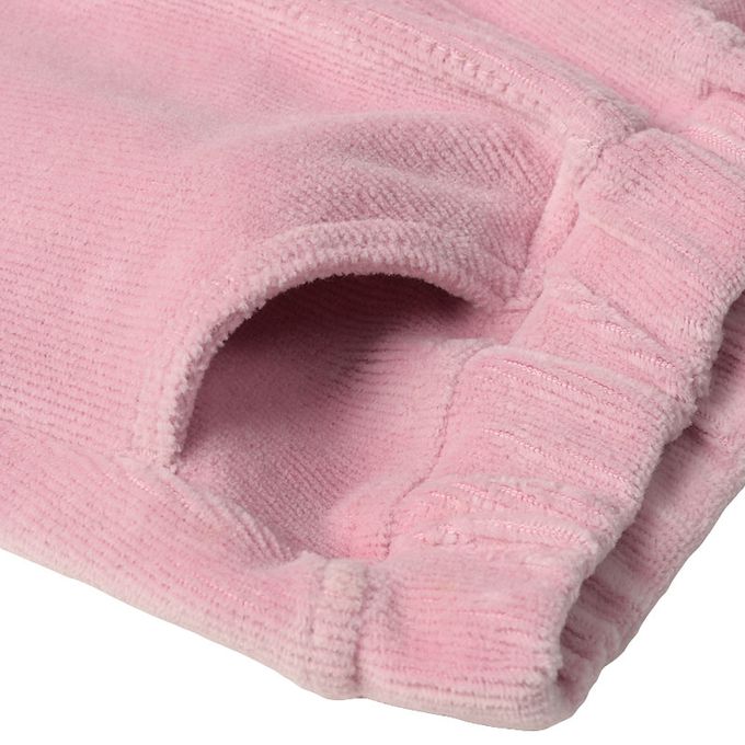 akachan honpo - 10分燈心絨褲-膝蓋圖案-粉紅色