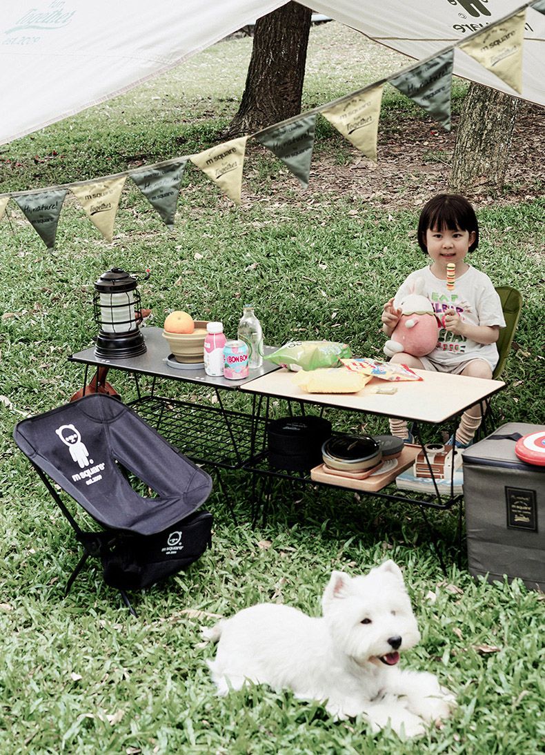 M Square - 輕量迷你摺疊椅-酷黑色