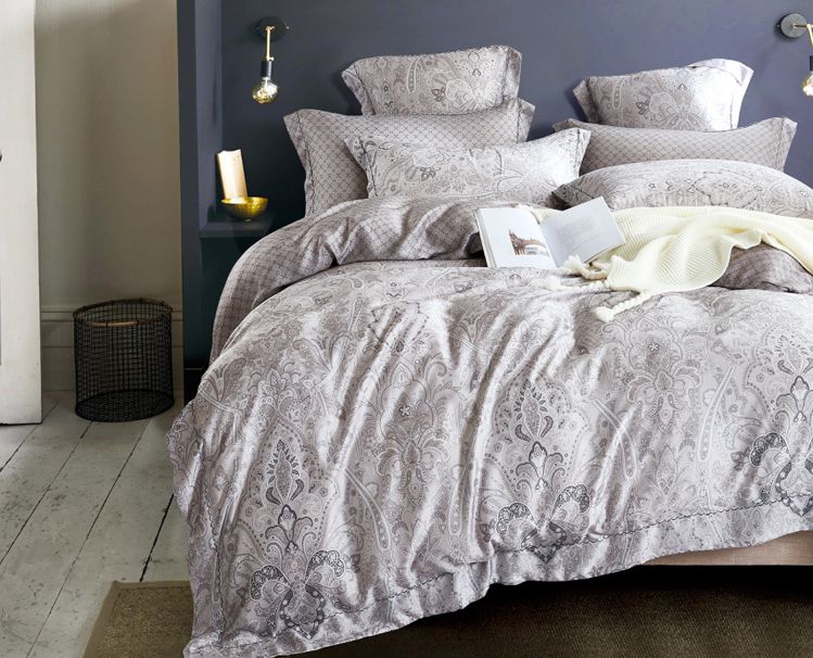 Pure One - 天絲系列．TENCEL寢具組-無聲的詩 (加大四件式床包鋪棉被套組)