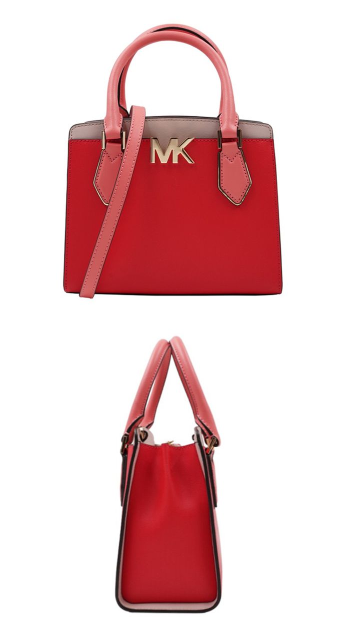 MICHAEL KORS - 拼接皮革兩用包-紅