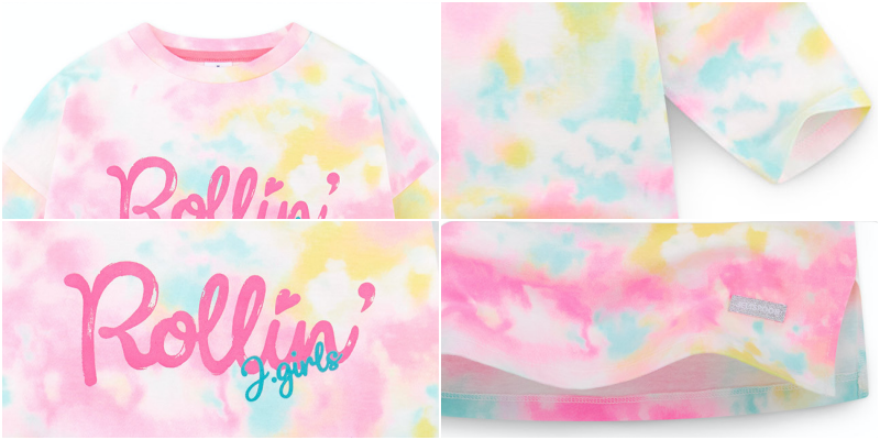 韓國 Jelispoon - 彩色漸層長版T-淺綠