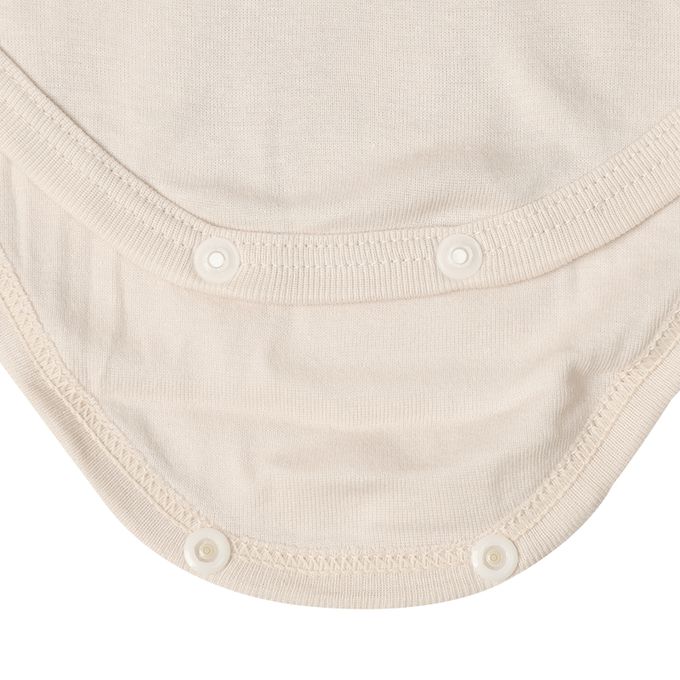 akachan honpo - 短袖套頭式速乾包屁衣-2件組 動物-淺卡其色