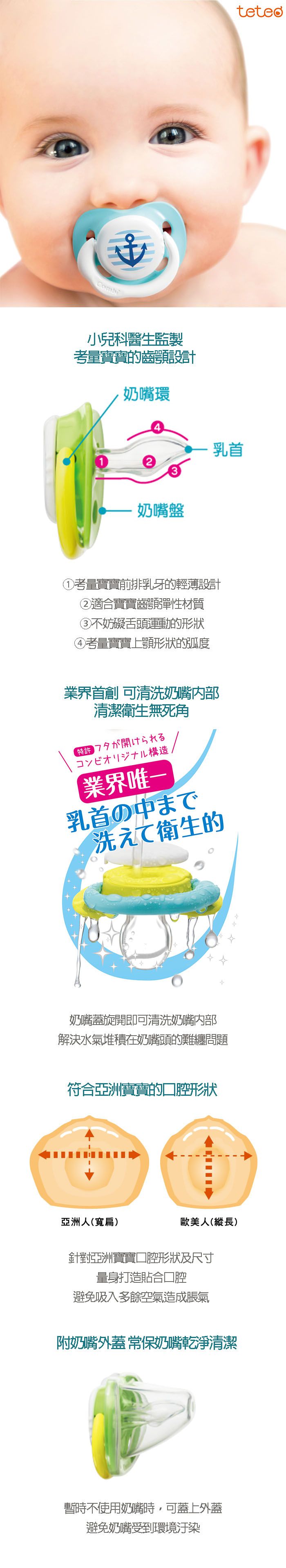 日本 Combi - Smile 微笑安撫奶嘴(2入)-微笑粉x2 (M)