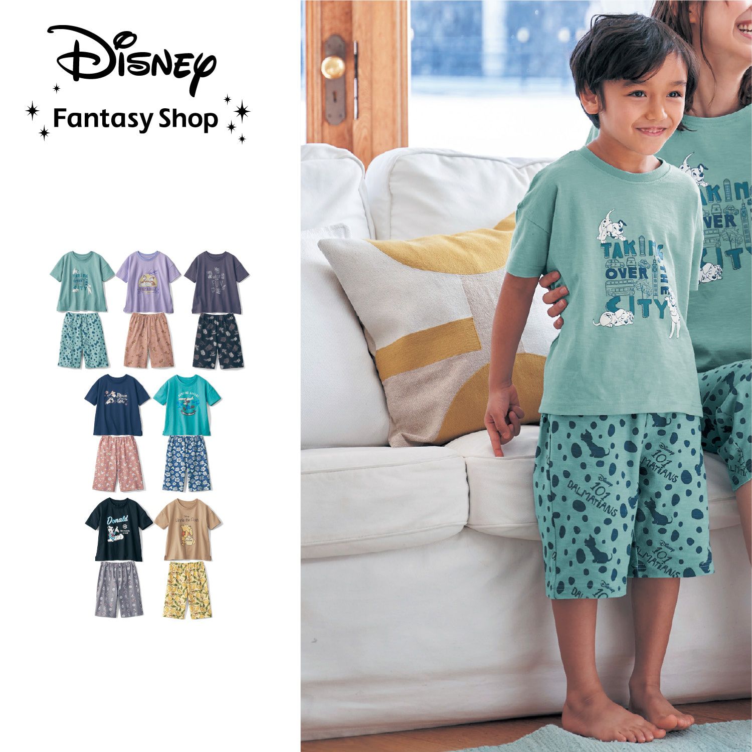 日本千趣會 - 迪士尼 純棉涼爽短袖家居服/睡衣-唐老鴨-深藍x灰