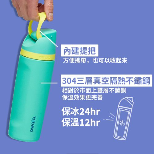 Freesip三層不鏽鋼保溫杯｜專利雙飲口｜-560ml