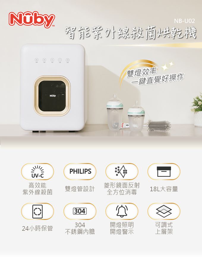 Nuby - 智能紫外線殺菌烘乾機-NB-U02