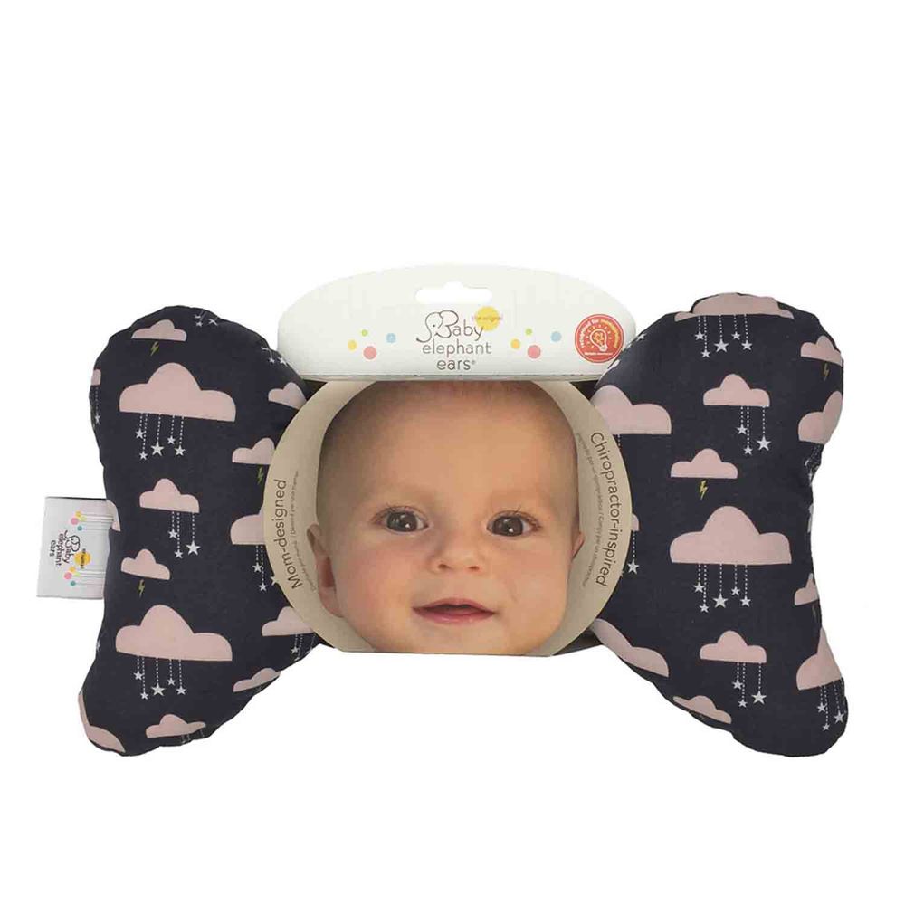 美國 Baby elephant ears - 嬰兒護頸枕-星空雲朵-34.5x20x5cm