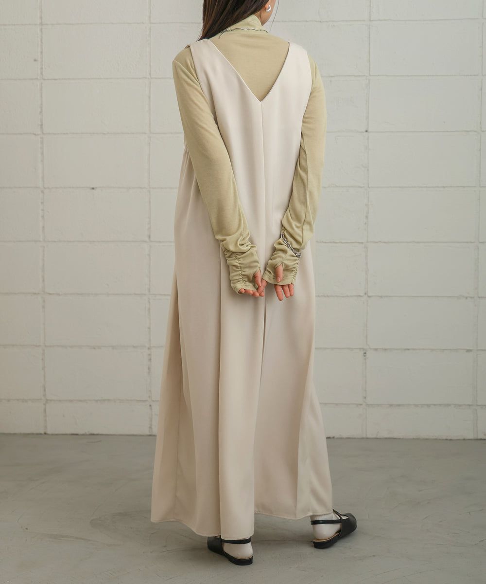 日本 Bab - 2WAY側鬆緊修身背心裙-黑