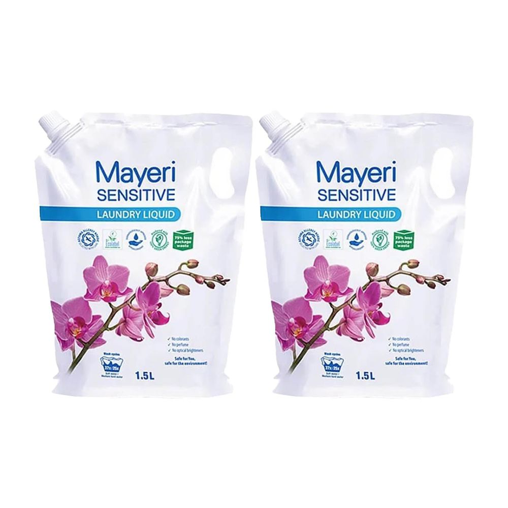 Mayeri - 低敏速淨濃縮洗衣精補充包1500ml (2入組)-效期2023/8/4