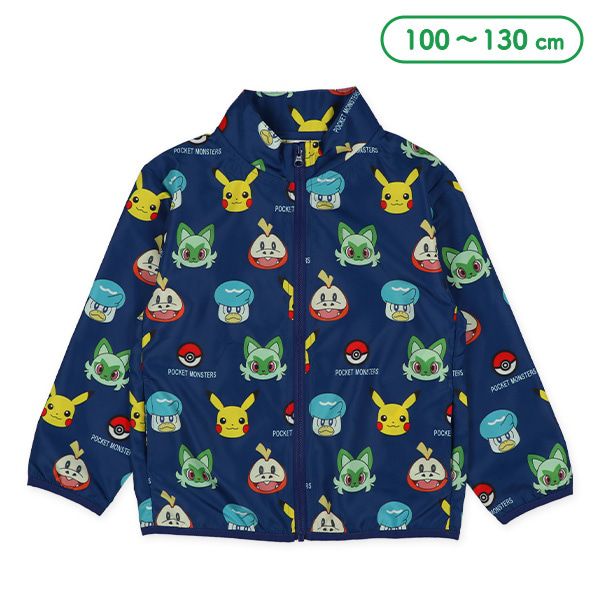 日本西松屋 - 寶可夢 印花防風薄外套-深藍