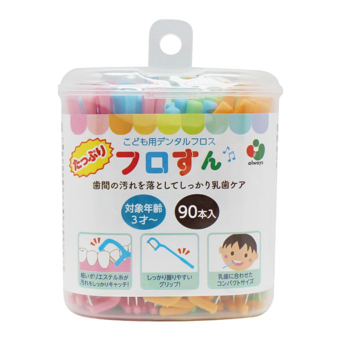 akachan honpo - always色彩幼童用牙線棒-90支
