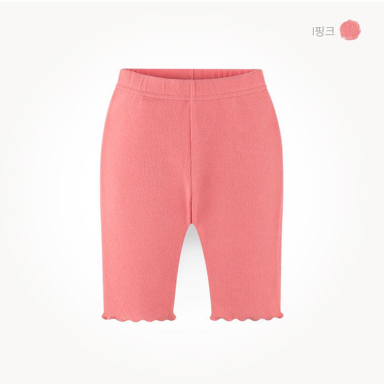 韓國 milk mile - 捲邊羅紋彈力內搭褲-淺灰