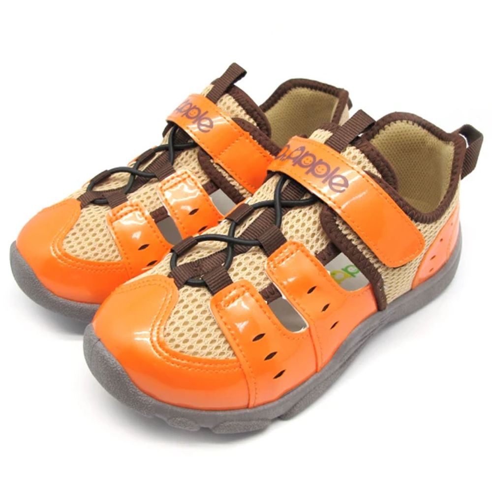 Dr. Apple - 機能童鞋-俐落大人風舒適透氣童鞋-橘
