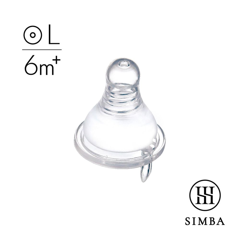 Simba 小獅王辛巴 - 超柔防脹氣標準圓孔奶嘴(L孔1入)
