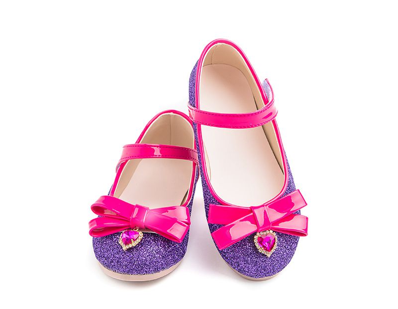 韓國 OZKIZ - 亮粉紫寶石愛心皮鞋