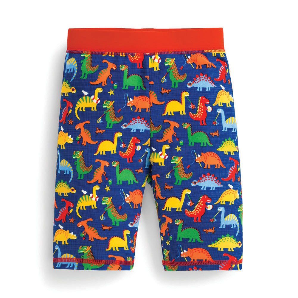 英國 JoJo Maman BeBe - 嬰幼兒/兒童兩件式防曬泳裝-恐龍玩水