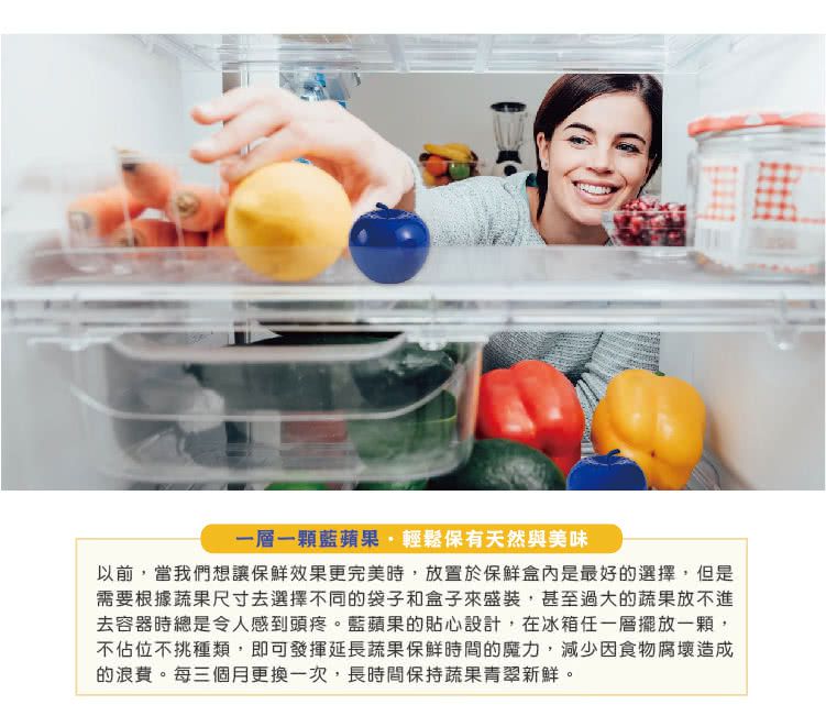 美國Bluapple - 藍蘋果-保鮮除臭版-一組二入 (直徑約6公分)