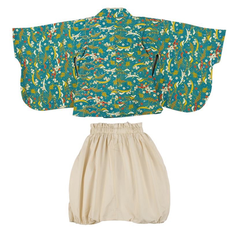 akachan honpo - 袴連身衣(兩件式)-淺卡其色