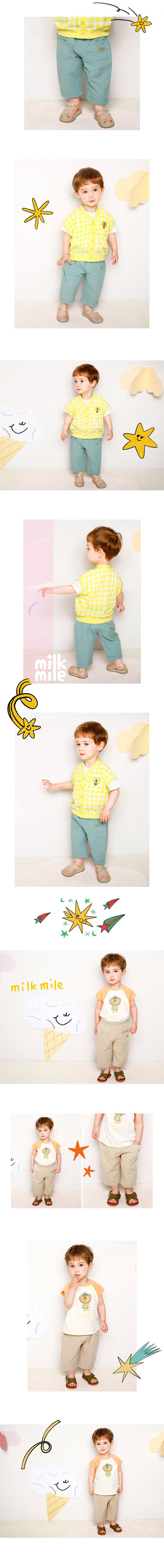 韓國 milk mile - 純色鬆緊腰休閒長褲-薄荷綠