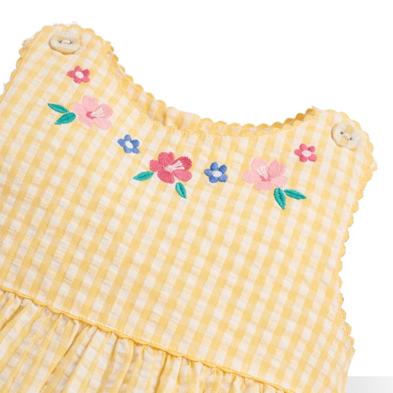 英國 JoJo Maman BeBe - 超優質嬰幼兒/兒童100％純棉無袖洋裝-鳥語花香