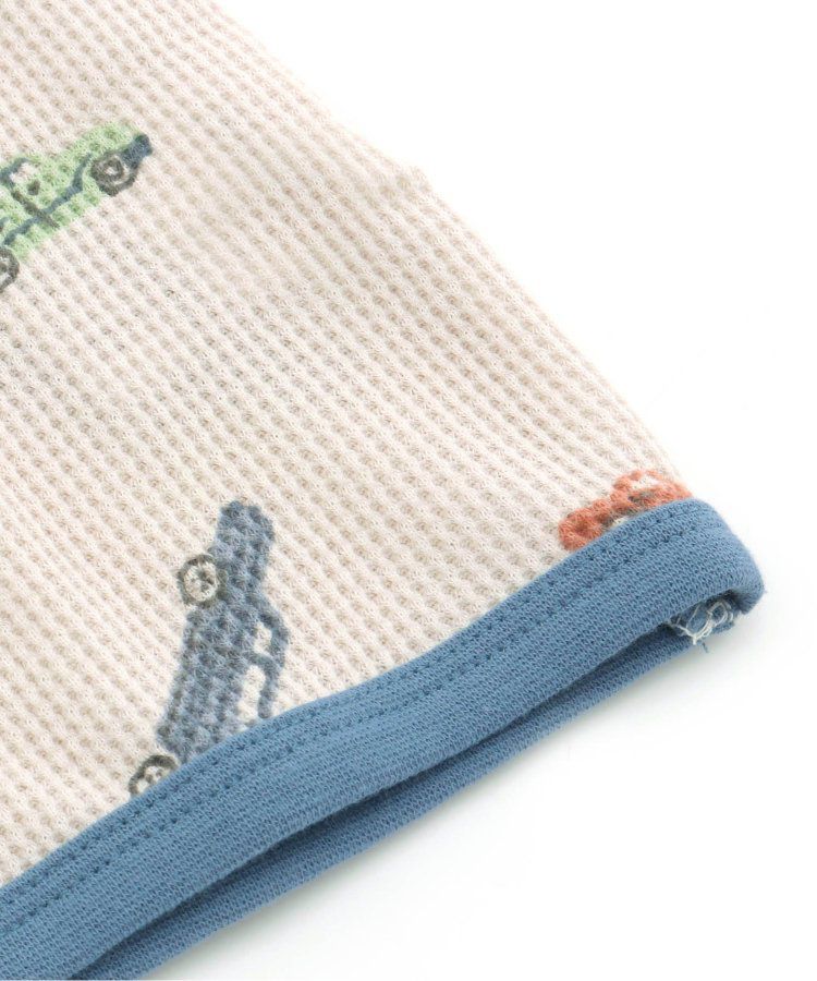 日本 apres les cours - 舒適華夫格短袖成套家居服-車車-灰藍