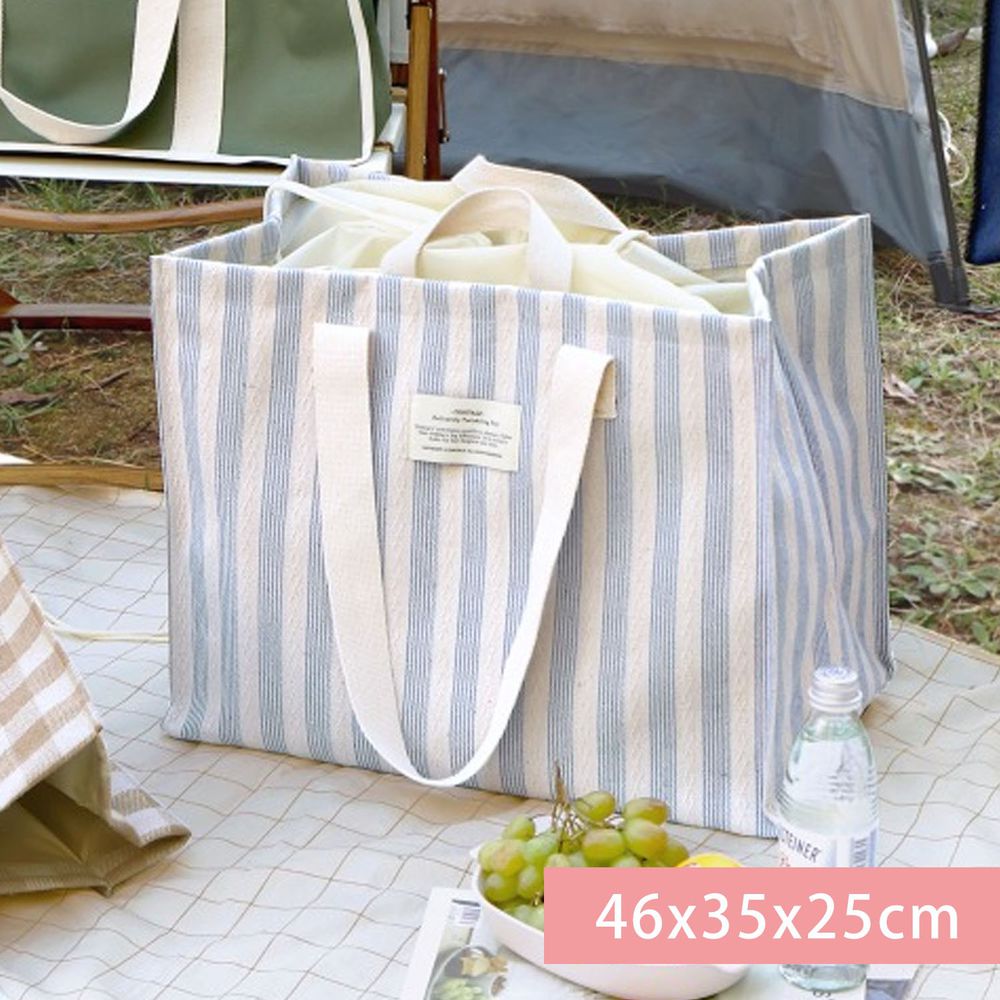 韓國 Conitale - 大容量防潑水束口購物袋/野餐袋/旅行袋-天藍 (46X35X25cm)
