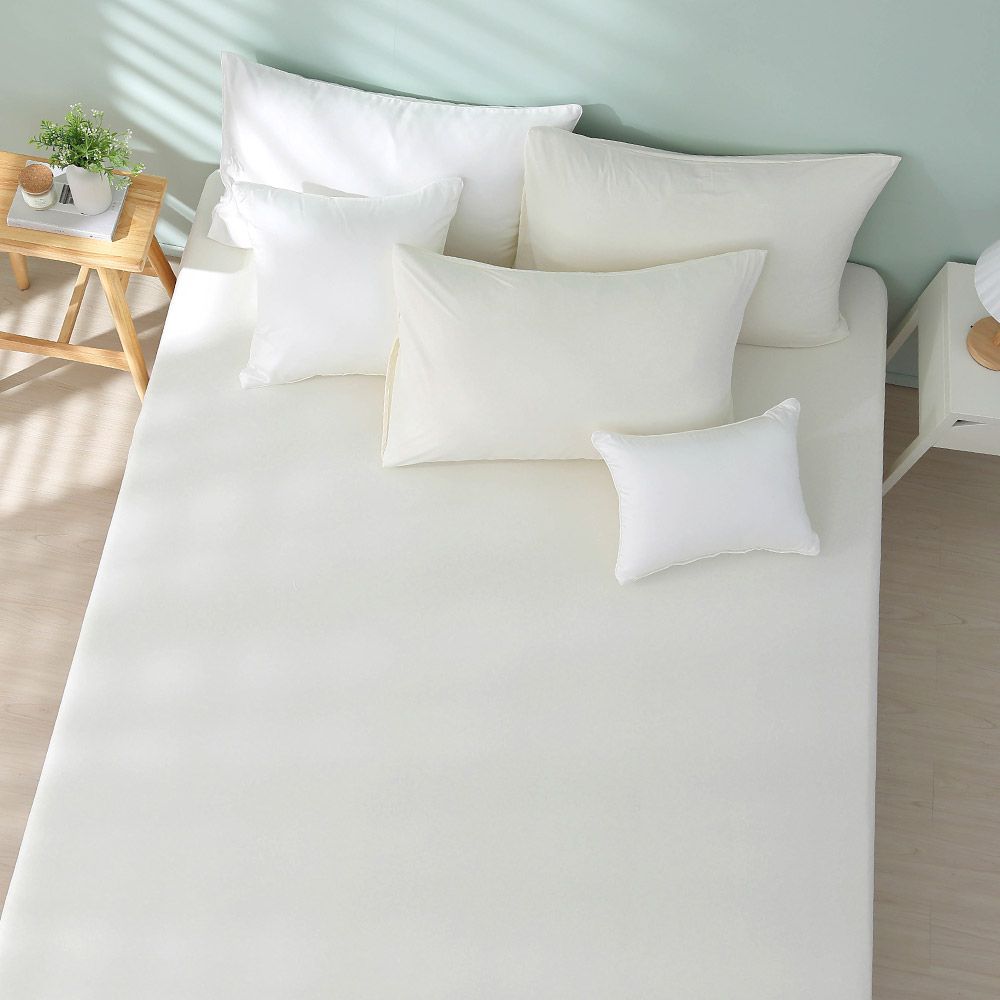 馬卡龍極致冰心涼感床包枕套組-麥米黃-雙人特大