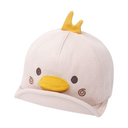 JoyNa - 嬰兒童帽 棒球帽 鴨舌帽 寶寶遮陽帽 小雞造型-米色