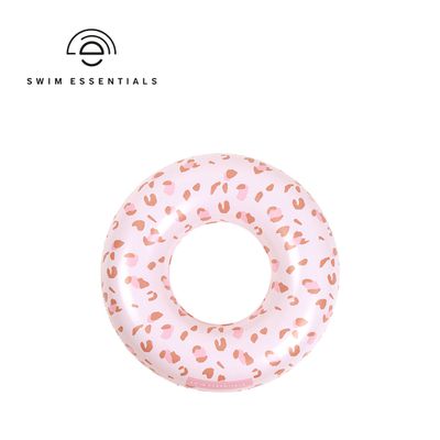 荷蘭 Swim Essentials - 幼兒游泳圈 (直徑55cm)-復古粉小花豹