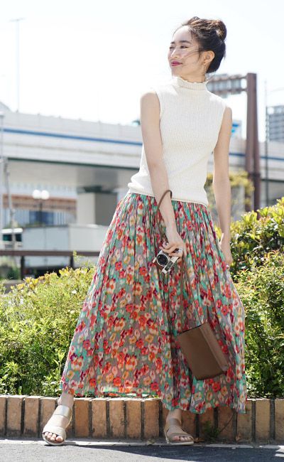 日本 zootie - 100%印度棉印花長裙-歐風花園-黑