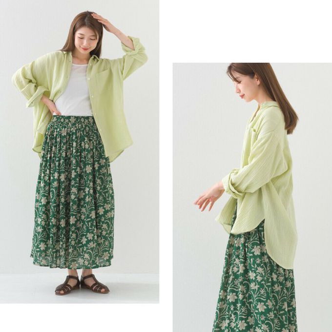 日本 OMNES - 100%印度棉 二重紗簡潔百搭襯衫-白