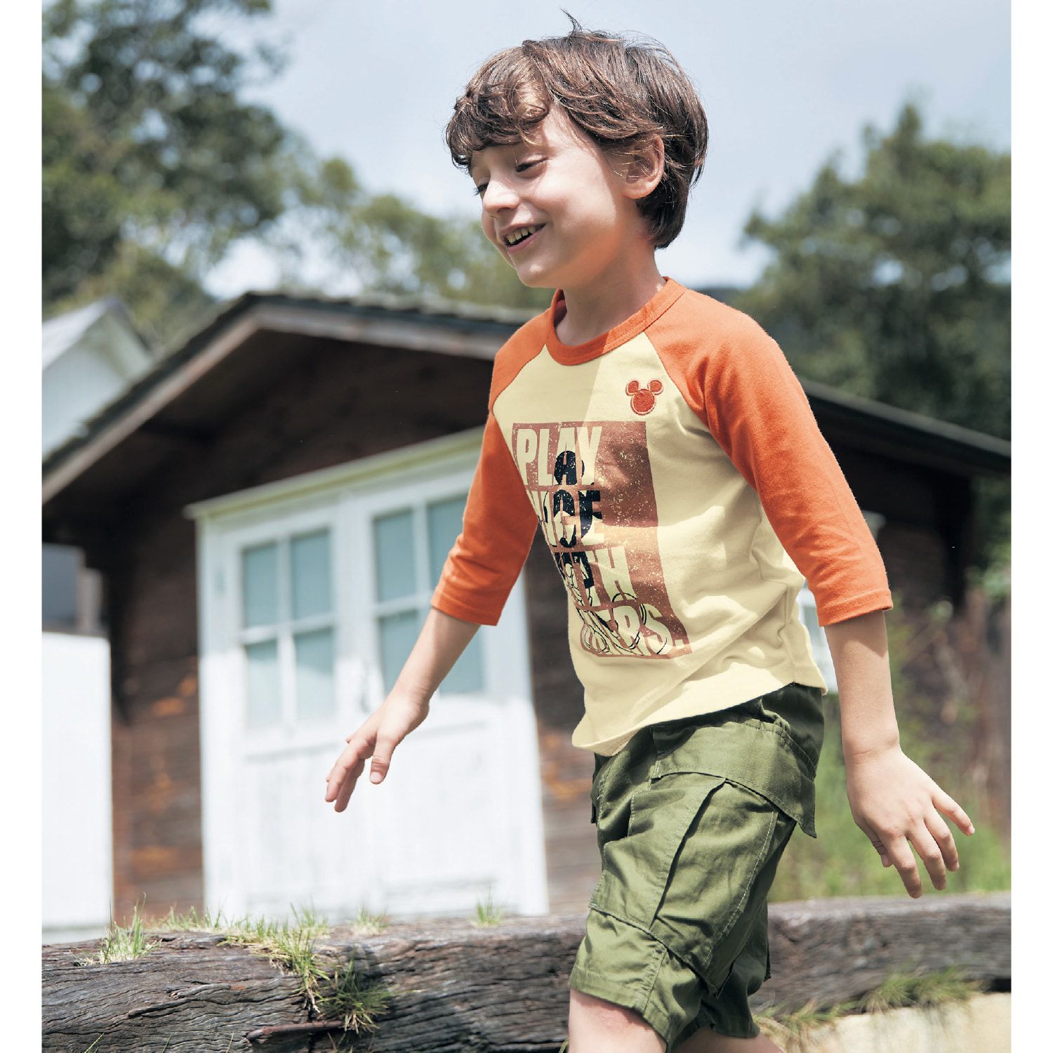 日本千趣會 - 迪士尼純棉七分袖上衣-玩具總動員-墨綠