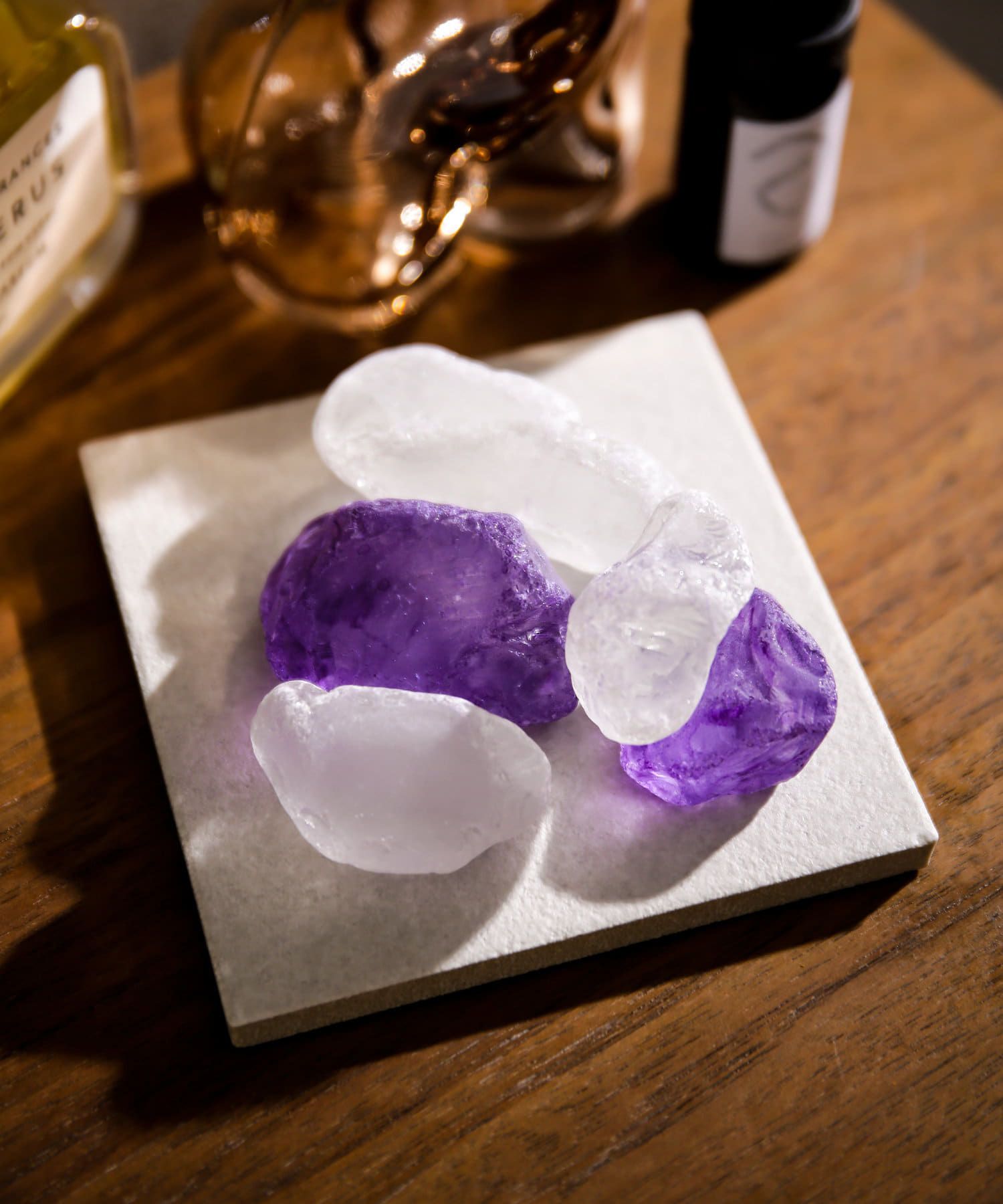 日本代購 - SHIMMER ROOM  療癒香氛開運能量擴香石-混色石-絢麗紫(甜橙麝香)