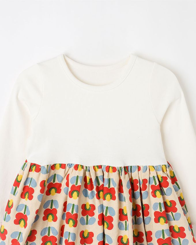 韓國 OZKIZ - 花朵印女寶生活韓服套裝