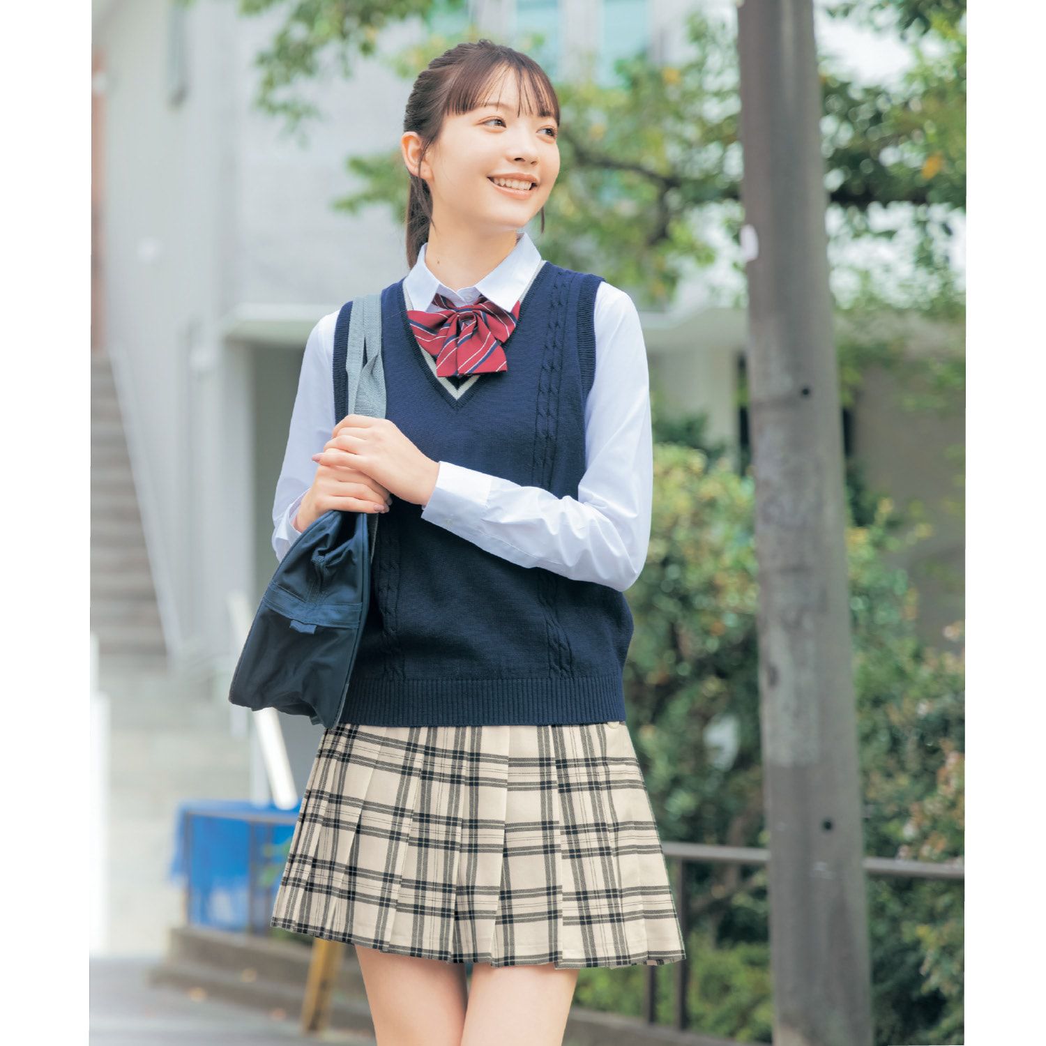 日本 Papel lapiz - 少女成長運動型內衣(無背扣/肩帶可調)-海軍藍