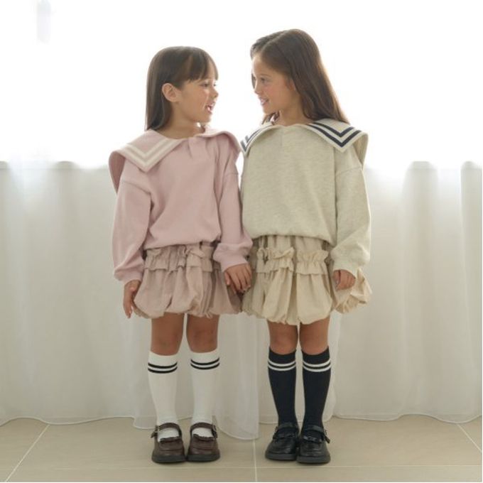 日本 Lycee mine - 澎澎皺摺造型短裙(可調腰圍)-淺粉