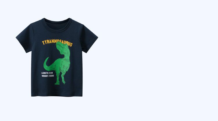 純棉短T-棘龍-灰色