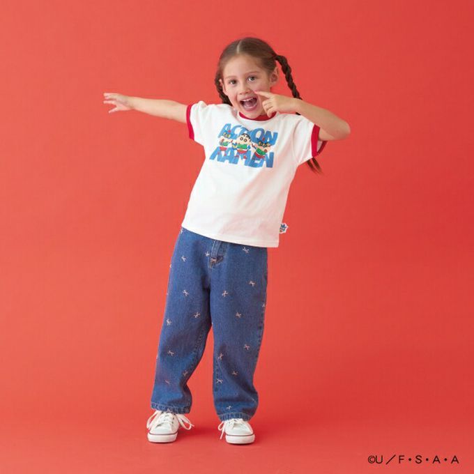 日本 b-ROOM - 聯名限定 短袖上衣-超人小新-黑