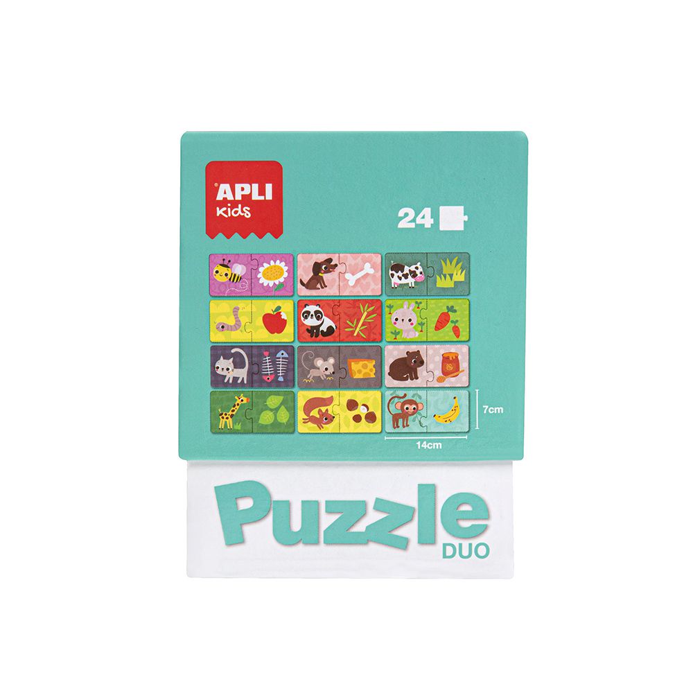 西班牙 APLI - 二分之一拼圖-動物食物