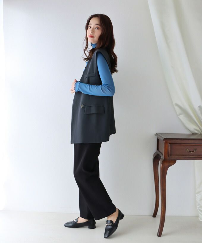 日本 BLUE EAST - 百搭率性西裝背心-黑