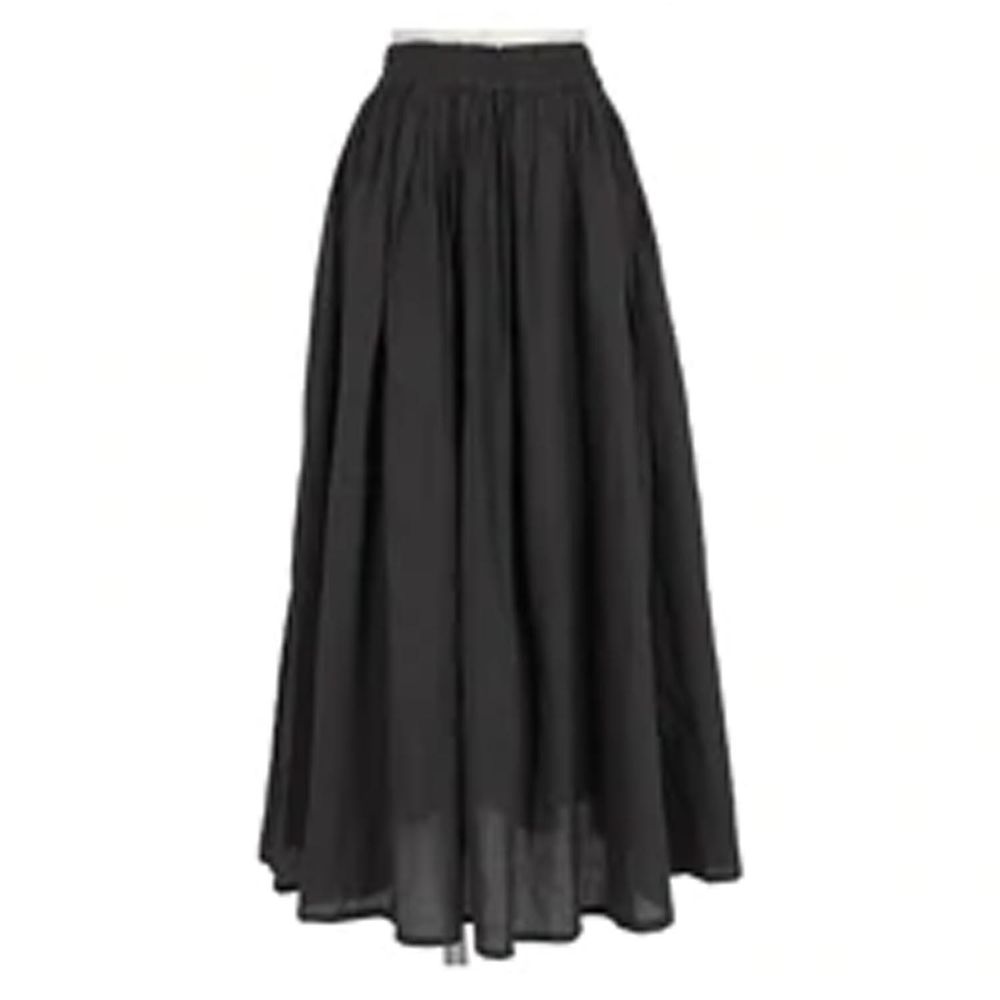 日本 COCA - [大人]100%棉 定番舒適修身長裙-黑