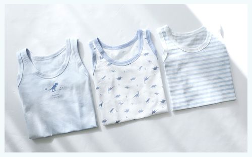 (3入組)男寶無螢光輕柔棉背心-條紋X恐龍